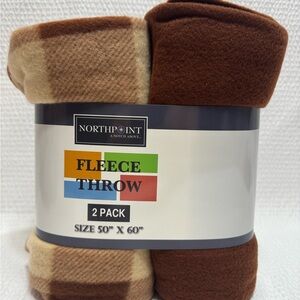 Northpoint Fleece Throw 2 Pack